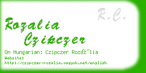 rozalia czipczer business card